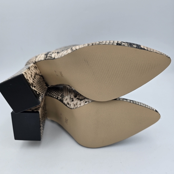 NWOT BCBGeneration Briel Booties, Women's 5.5, Natural Snake Print - Picture 12 of 16